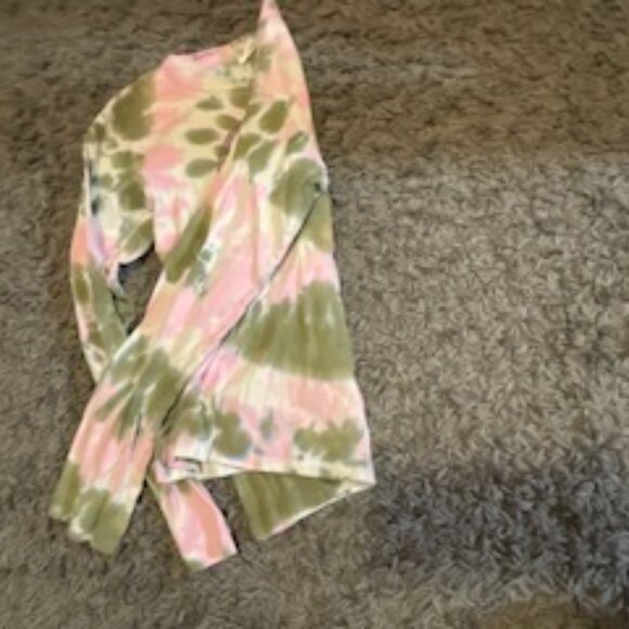 Girls Tye Dye 3/4 Lemon Shirt - Picture 3 of 5